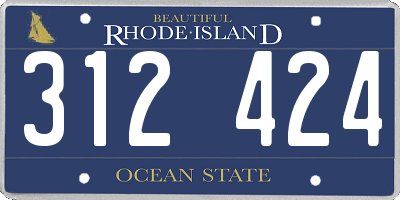 RI license plate 312424