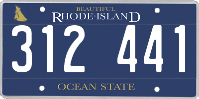 RI license plate 312441