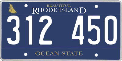 RI license plate 312450