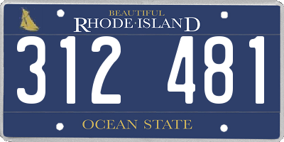 RI license plate 312481