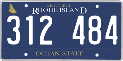 RI license plate 312484