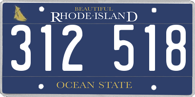 RI license plate 312518