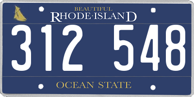 RI license plate 312548