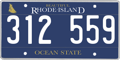 RI license plate 312559