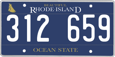 RI license plate 312659