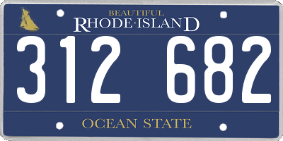 RI license plate 312682