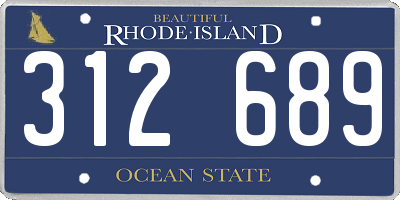 RI license plate 312689