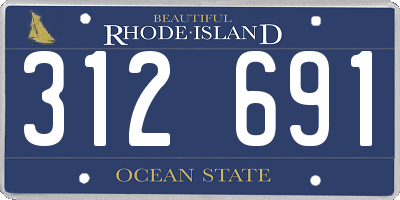 RI license plate 312691