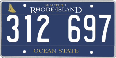 RI license plate 312697
