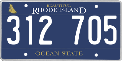RI license plate 312705