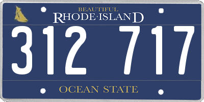 RI license plate 312717
