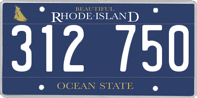 RI license plate 312750