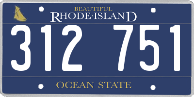 RI license plate 312751
