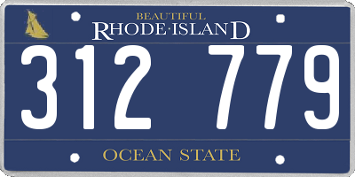 RI license plate 312779