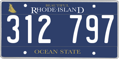 RI license plate 312797