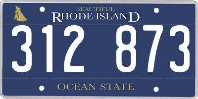 RI license plate 312873