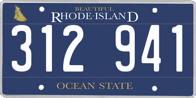 RI license plate 312941