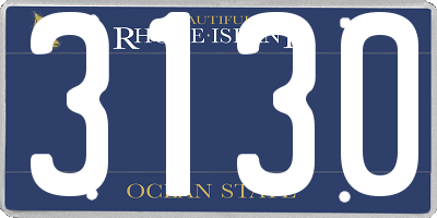 RI license plate 3130