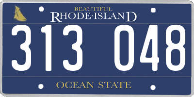 RI license plate 313048