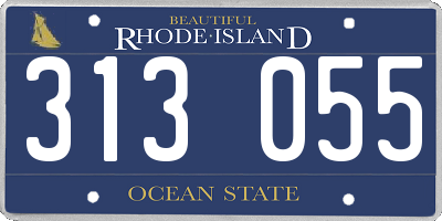RI license plate 313055