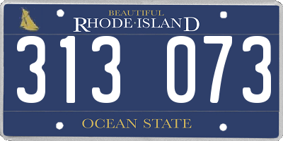 RI license plate 313073