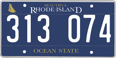 RI license plate 313074