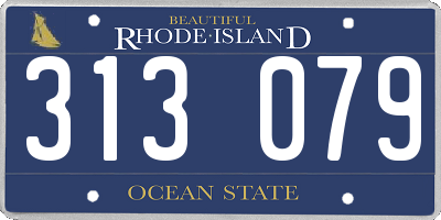 RI license plate 313079