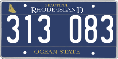 RI license plate 313083