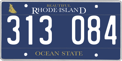 RI license plate 313084