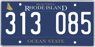 RI license plate 313085