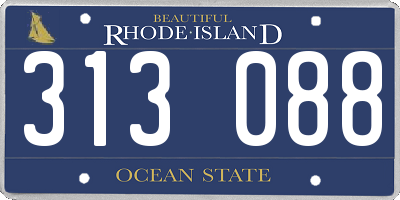 RI license plate 313088