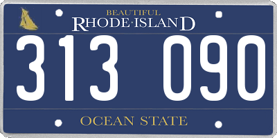 RI license plate 313090
