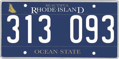 RI license plate 313093