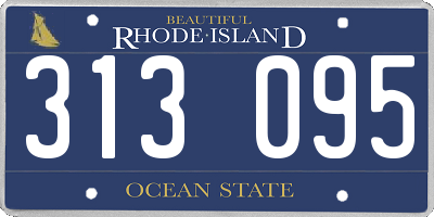 RI license plate 313095