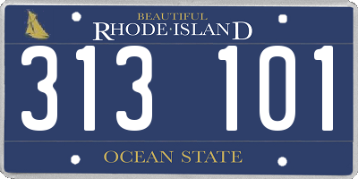 RI license plate 313101