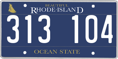 RI license plate 313104