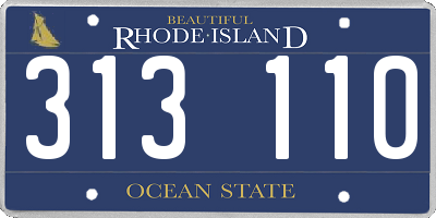 RI license plate 313110