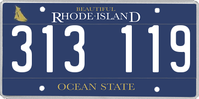 RI license plate 313119