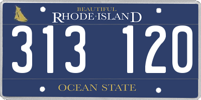 RI license plate 313120