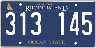 RI license plate 313145