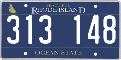 RI license plate 313148