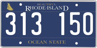 RI license plate 313150