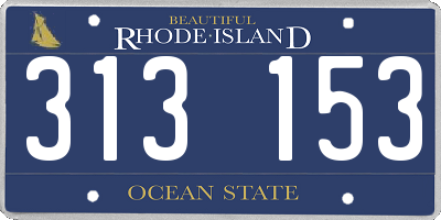 RI license plate 313153