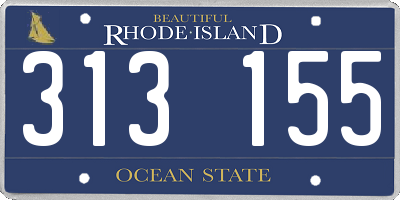 RI license plate 313155