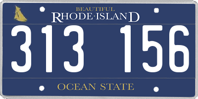RI license plate 313156