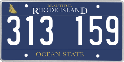 RI license plate 313159