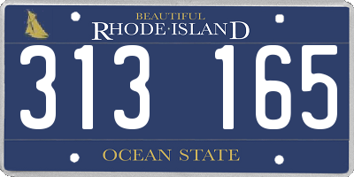 RI license plate 313165