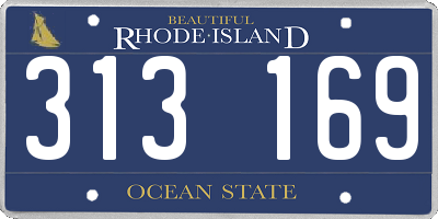 RI license plate 313169