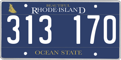 RI license plate 313170