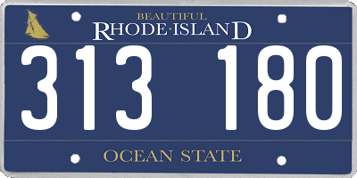RI license plate 313180